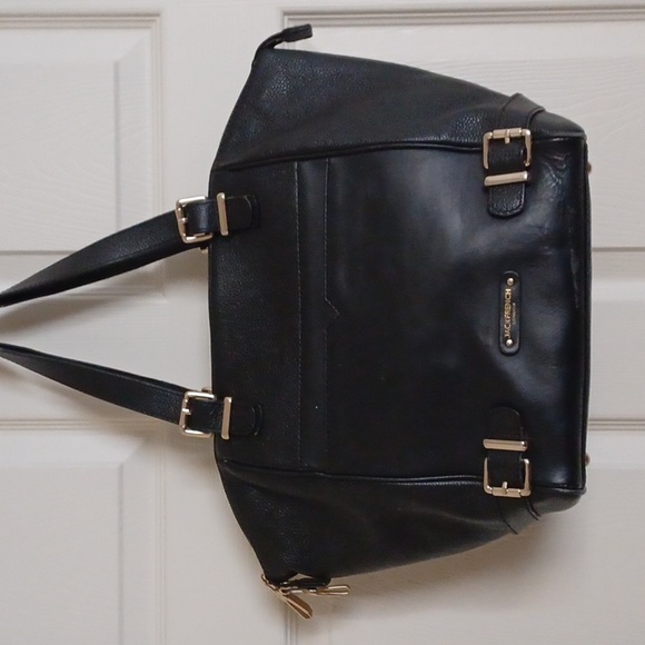 Jack French London Pebbled Leather Double Handle Zip Top Bag - Picture 1 of 12